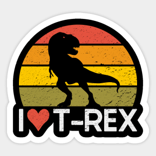 I Love T-Rex Sticker